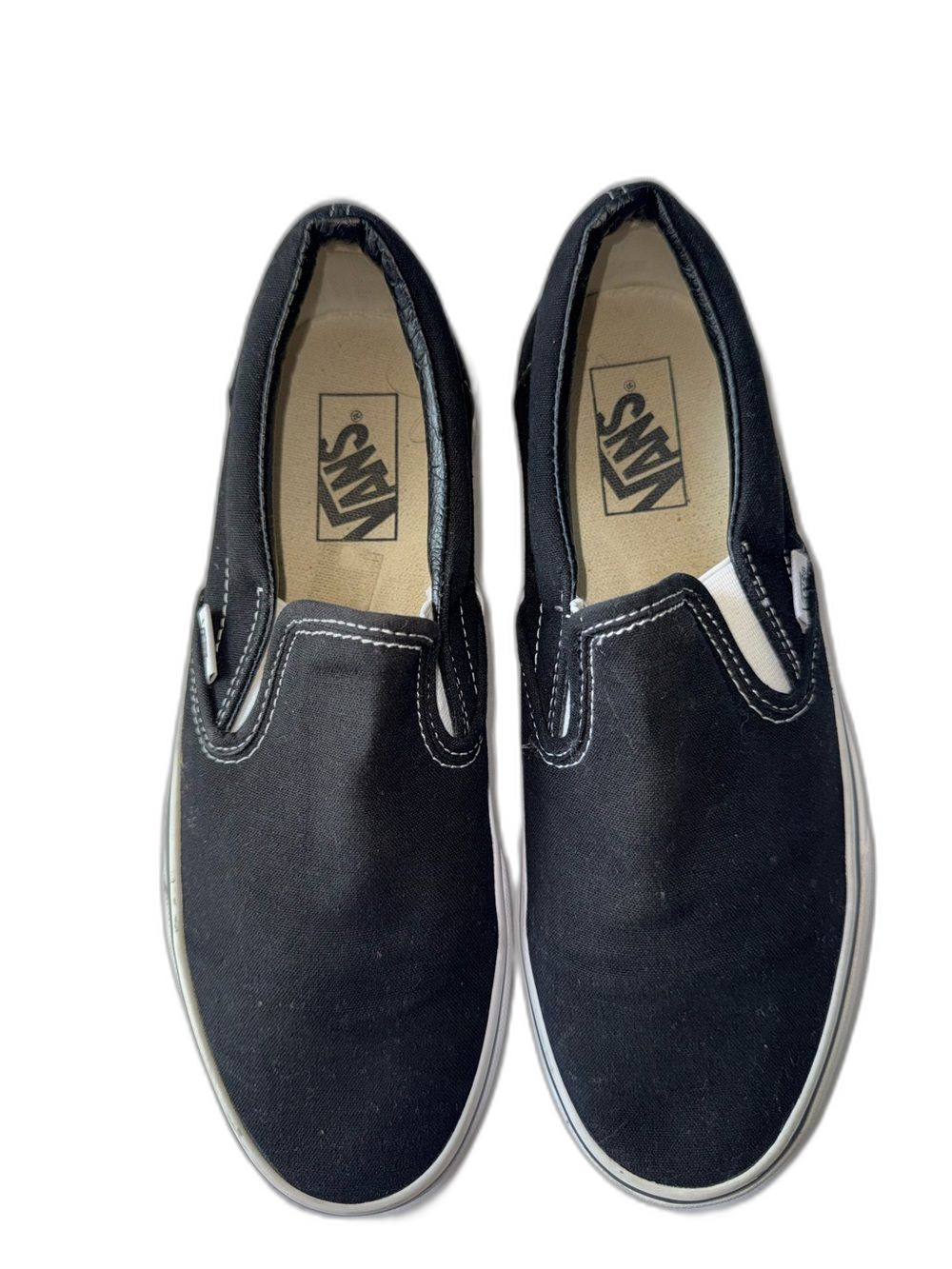 Vans Slip On Shoes Women’s 9 Black Canvas !